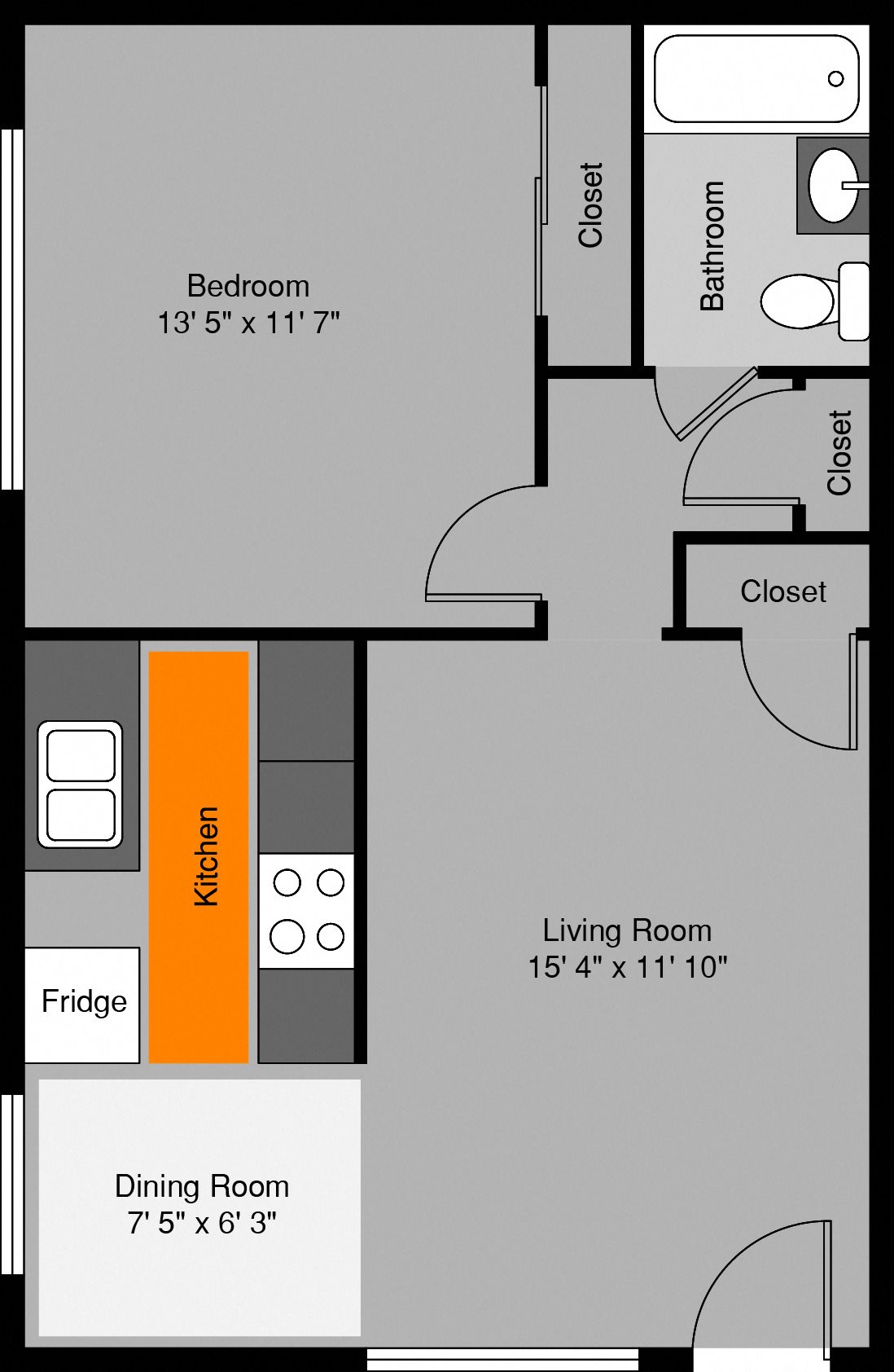 1 Bedroom 1 Bath